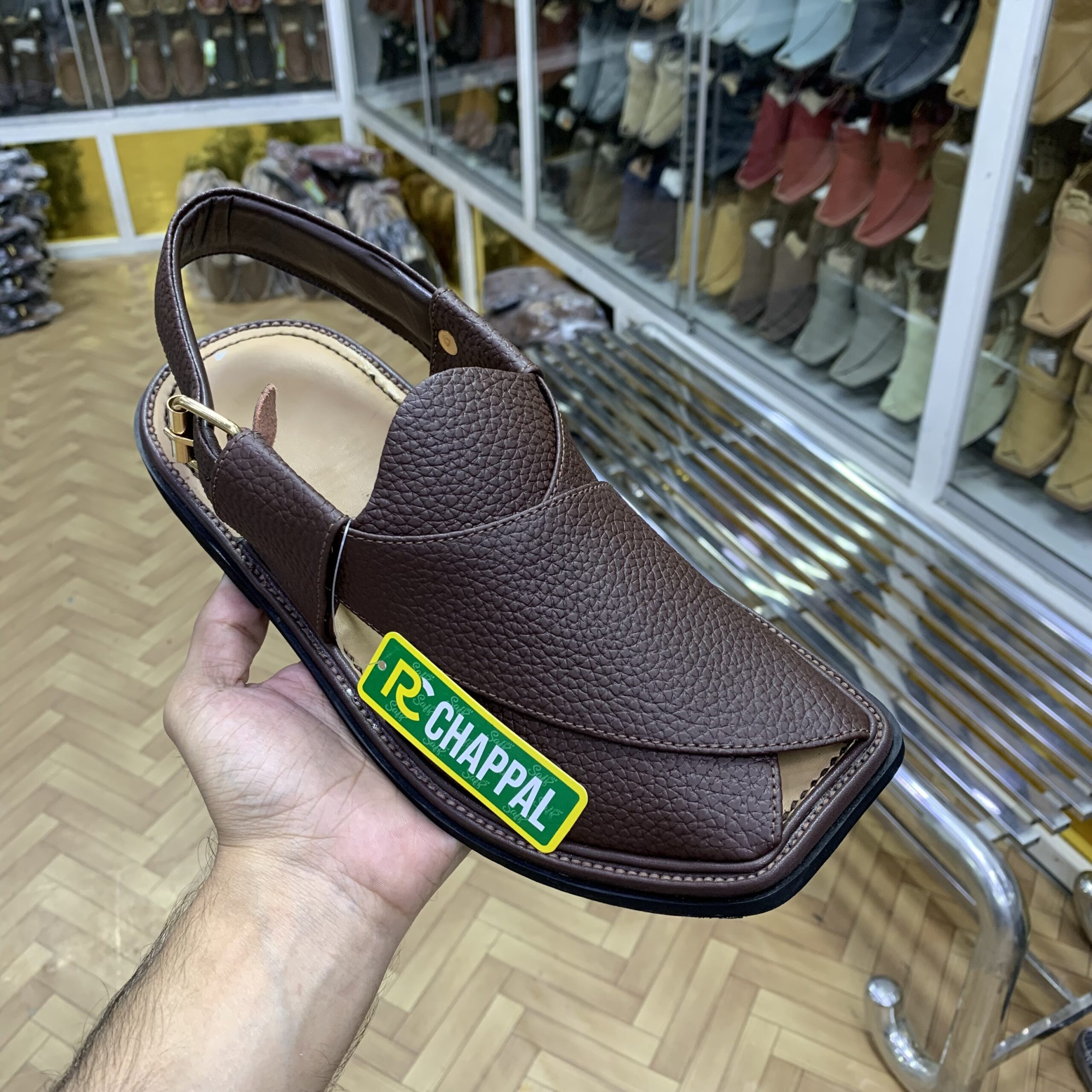 Dotted Brown Smart Zalmi Chappal